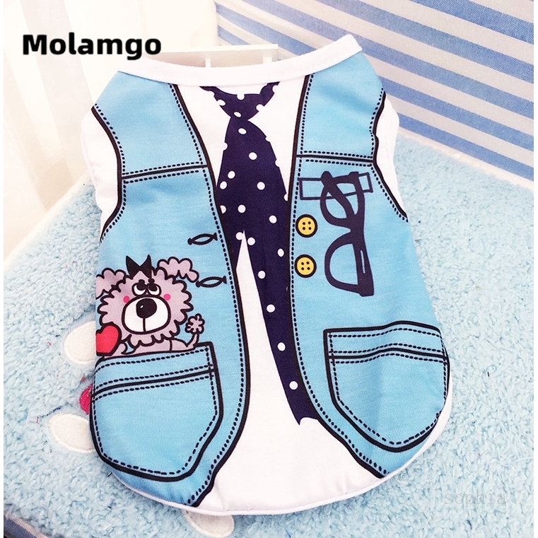 Áo Cotton Thời Trang Xuân Hè Xinh Xắn Dành Cho Thú Cưng