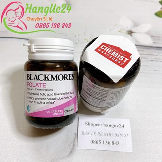 Viên Uống Blackmores Folate 500mcg 90 Viên - bổ sung axit folic (acid folic) cho bà bầu - Úc đủ bill Chemist