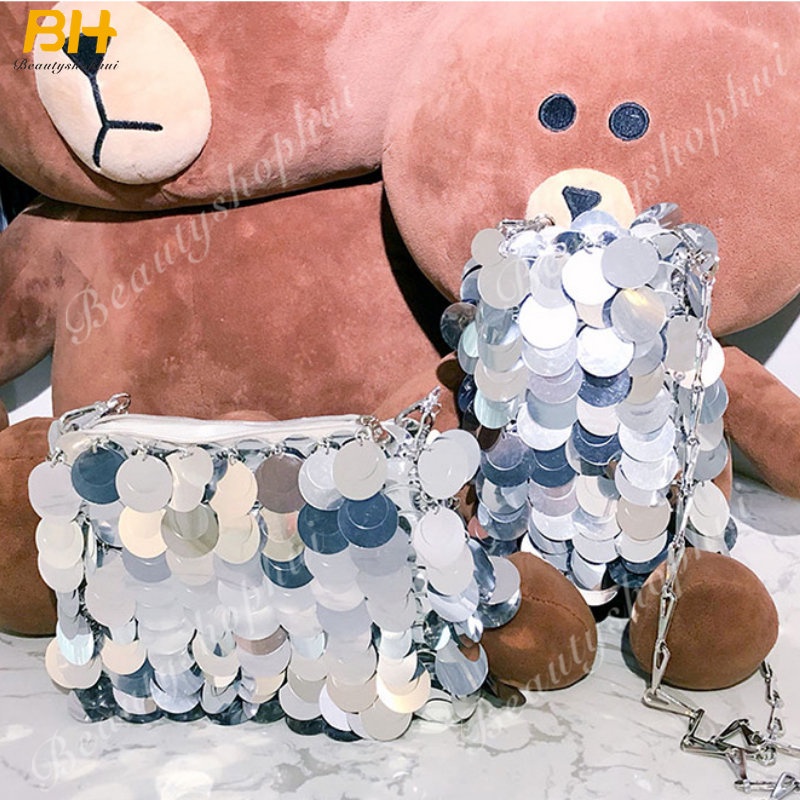 Túi Đeo Chéo Đính Sequin Lấp Lánh Thời Trang Dành Cho Nữ