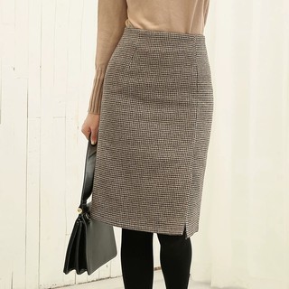 NEW! chân váy bút chì kẻ caro