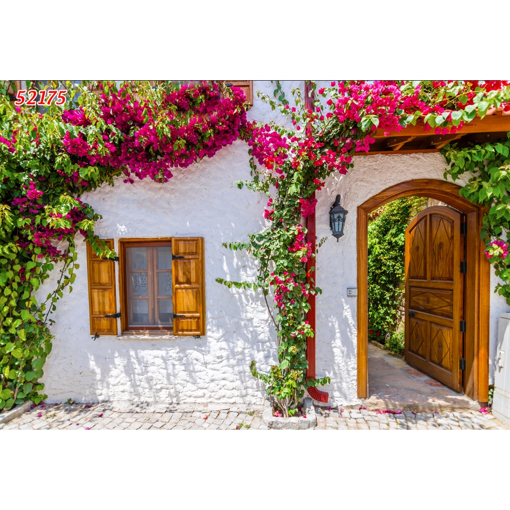 Tranh dán tường Quán Cafe, Trà Sữa, Trang Trí Cửa Hàng 3D khổ lớn