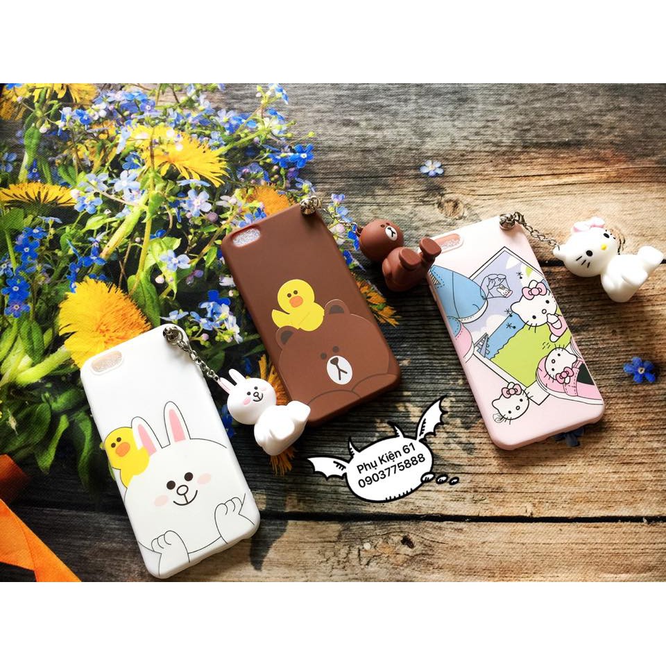 Ốp dẻo kèm thú đeo siêu kute cho ip5/5s,6/6s,6plus/6s plus,7/7plus,8/8plus