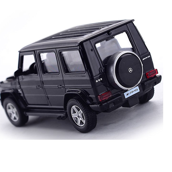 Mô hình xe ô tô Mercedes G63 AMG tỉ lệ 1:36 Đồ chơi trẻ em bằng sắt mở 2 cửa bên