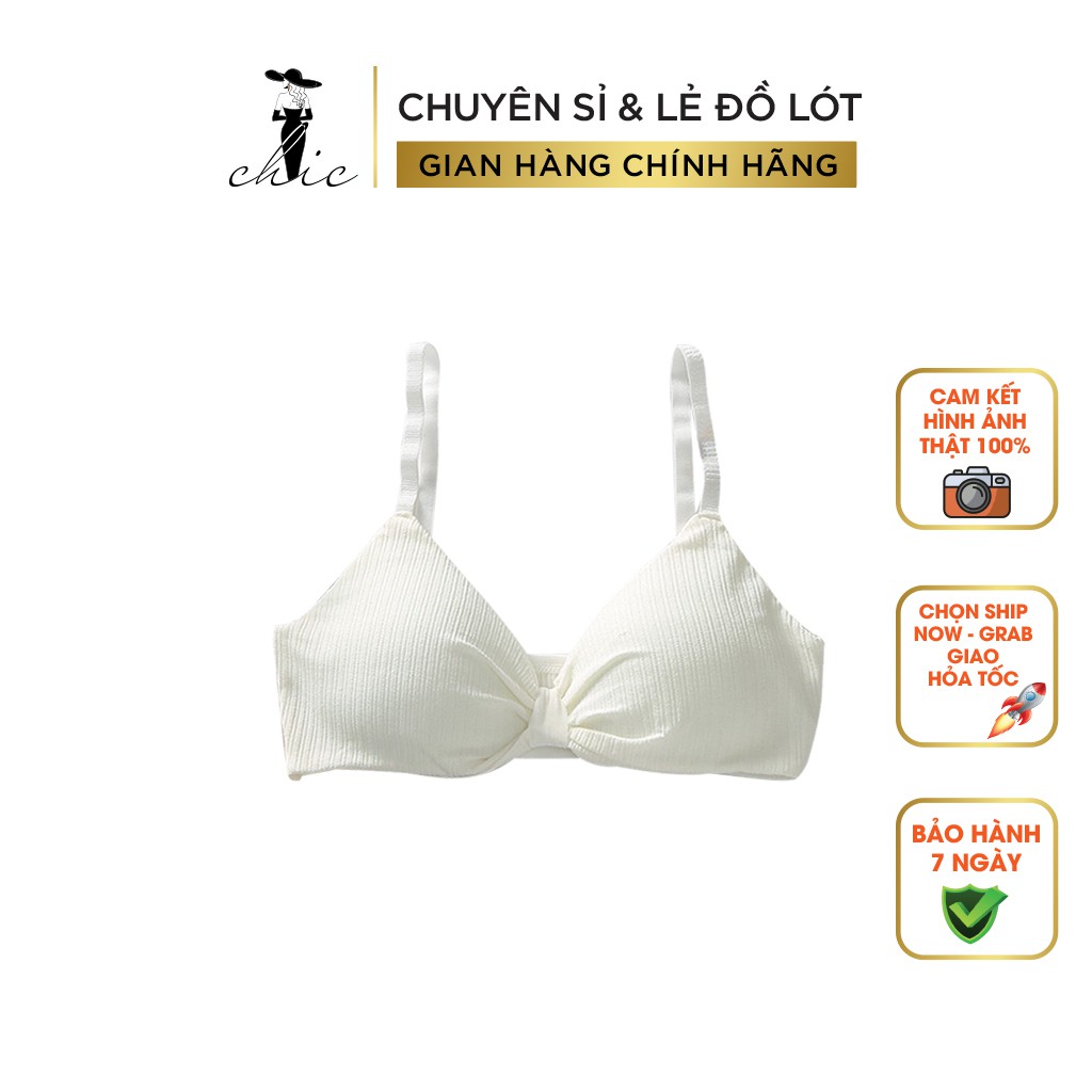 Áo Ngực CBTBRA09 Áo Bra CHIC Chất Thun Cotton Gân Tăm Hàng Loại 1 Siêu Thoải Mái Mỏng Nhẹ (Freesize 45-65kg)