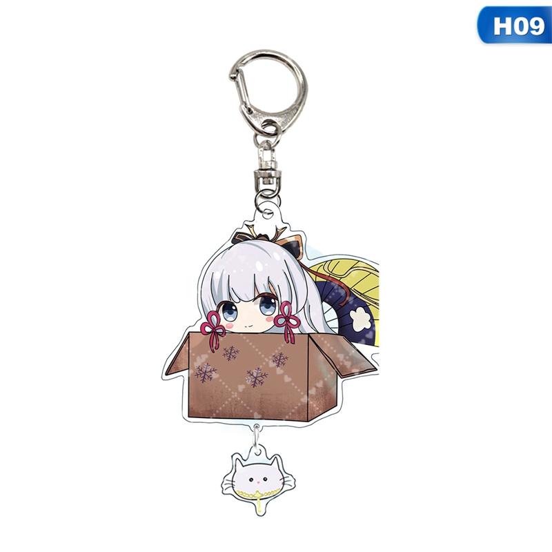 flowersqueen Móc khóa thời trang hoạt hình anime Genshin