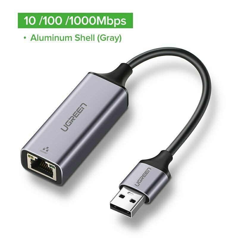 USB 3.0 to Lan hỗ trợ 10/100/1000 Mbps Ugreen 50922 Chính hảng (Vỏ hợp kim)