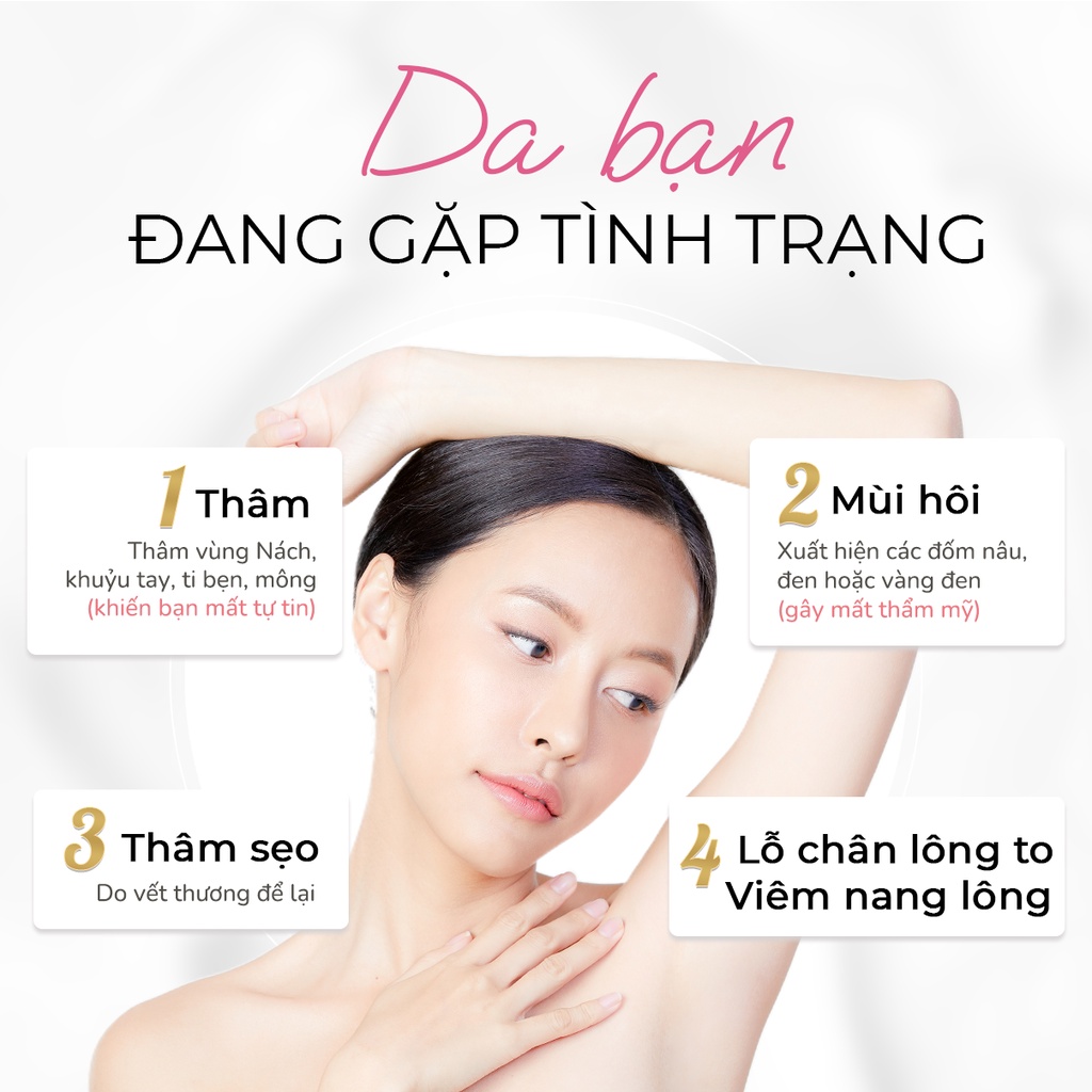 Oriskin Sakina White Serum ❤️[ CHÍNH HÃNG ] ❤️Serum Mờ Thâm Nách, Thâm Vùng Bẹn, Mông, Thâm Đầu Gối, Khuỷu Tay, Khử Mùi