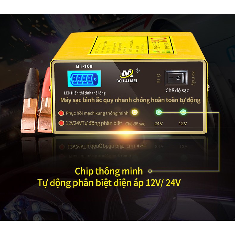 Máy sạc bình ắc quy tự động 12V/24V - King's Garden