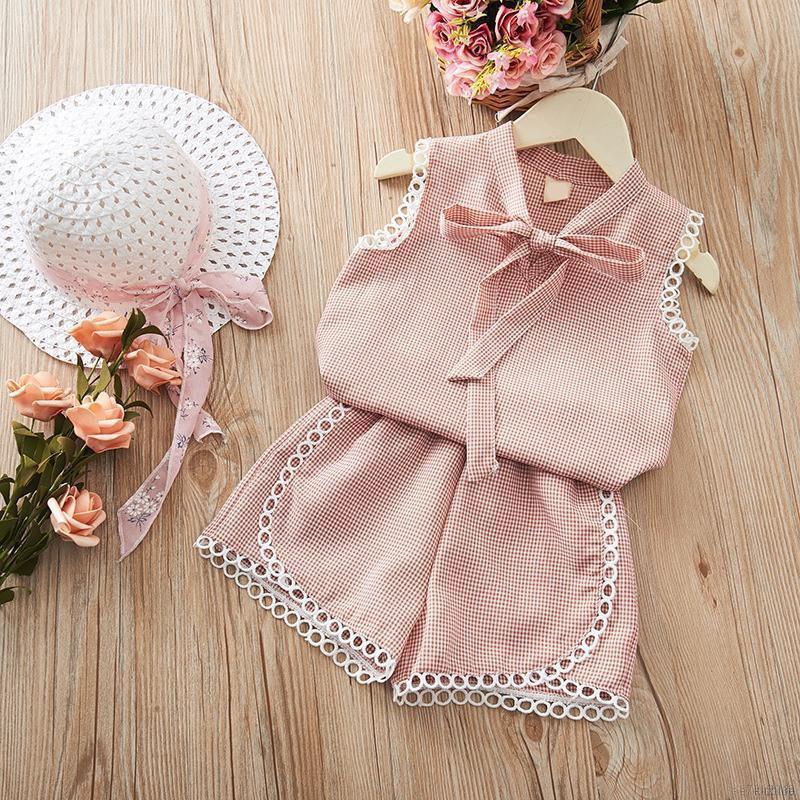 Bộ Áo Thun Sát Nách + Quần Short Cho Bé Gái