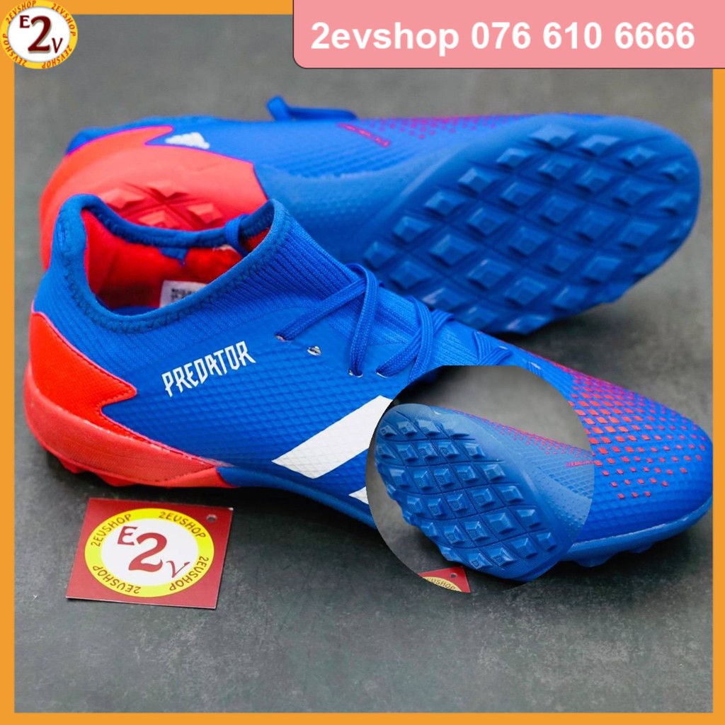 [Mẫu Mới] [ Tặng Túi/Tất] Giày Đá Bóng 𝗧𝗙 𝗔𝗱𝗶𝗱𝗮𝘀 𝗣𝗿𝗲𝗱𝗮𝘁𝗼𝗿 𝟮𝟬𝟮𝟬 Xanh Dương Đã Khâu