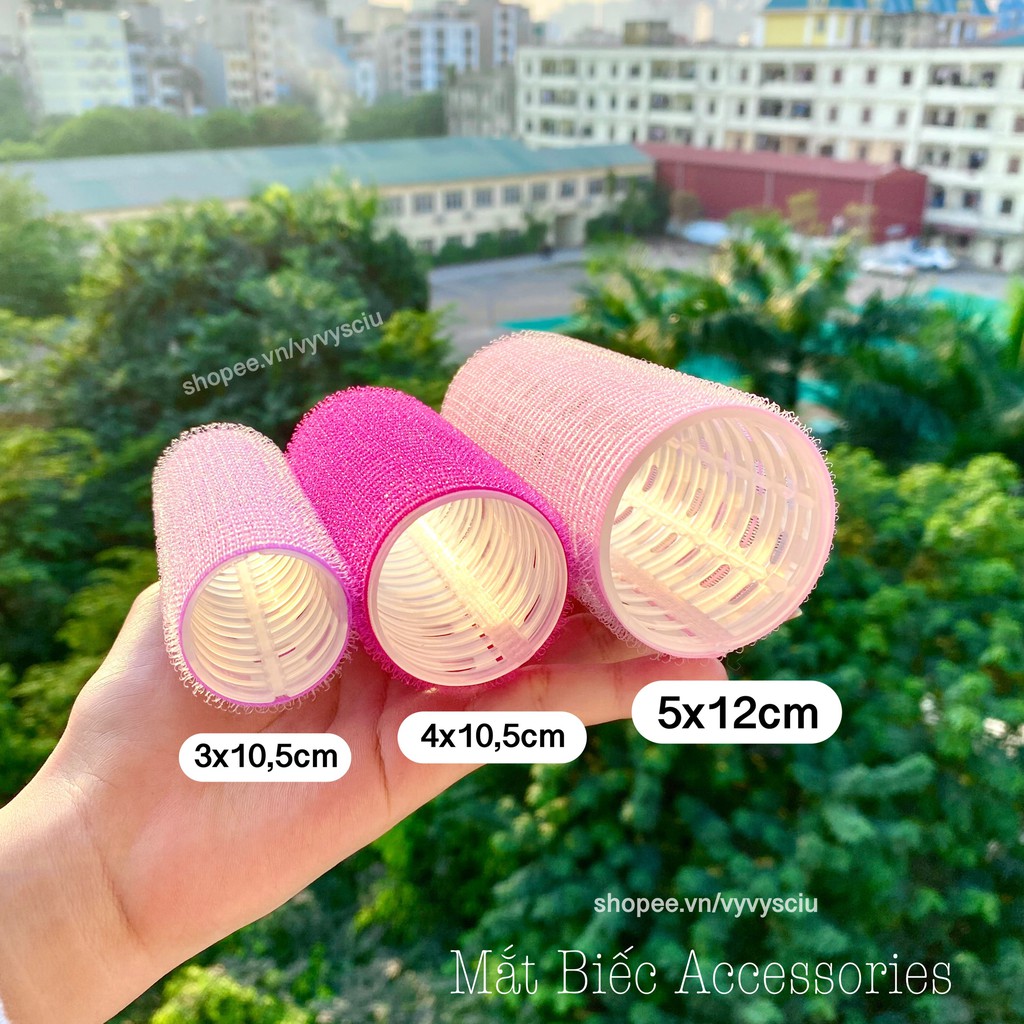 Lô cuốn tóc Hàn Quốc lõi nhôm 12cm siêu to dài tự dính uốn mái dài cỡ lớn - LUT01