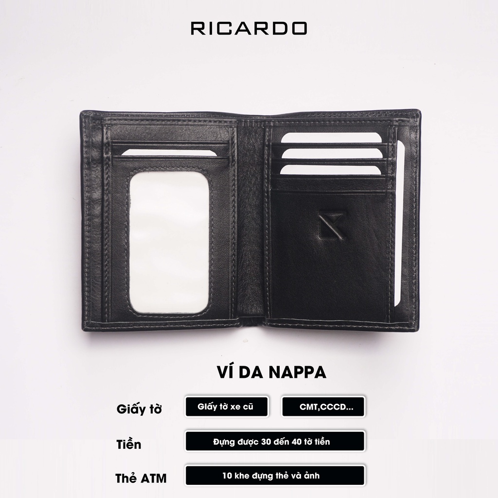 Ví Nam Da Nappa Cầm Tay Cao Cấp Brand Ricardo, Bóp Nam Da Bò Thật Chống Nước Chống Xước Bảo Hành 24 Tháng RCD03