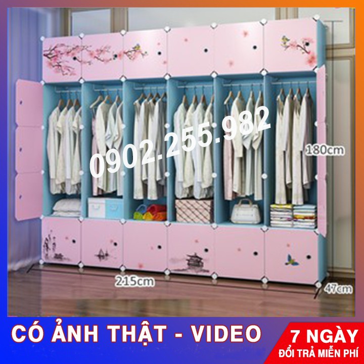 TỦ NHỰA LẮP RÁP ĐA NĂNG  30 Ô ĐEN - TRẮNG KINH KHÍ CẦU ĐỂ QUẦN ÁO ĐA NĂNG THÔNG MINH sâu 47cm