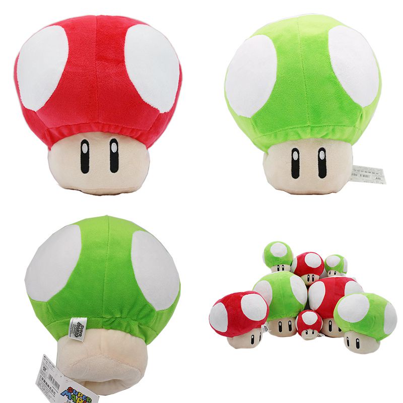 Búp Bê Nhồi Bông Hình Nấm Mario Dễ Thương 2 Màu