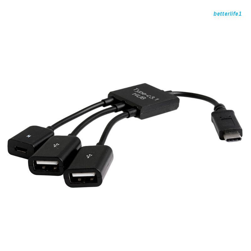 Dây Cáp Chuyển Đổi 3 Trong 1 Usb 3.1 Type-C Sang Micro Usb 2.0 | BigBuy360 - bigbuy360.vn