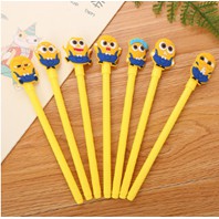 B29 Bút bi nước minion dẹt bút hoạt hình bút dễ thương bút kute viết gel