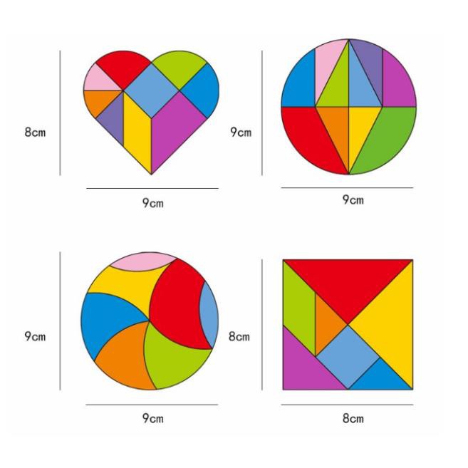 Đồ chơi xếp hình, bộ xếp hình gỗ đa năng 6 Trong 1 Cho Bé Ghép Hình Trứng, Trái Tim, Tangram, Tetris,  Montessori