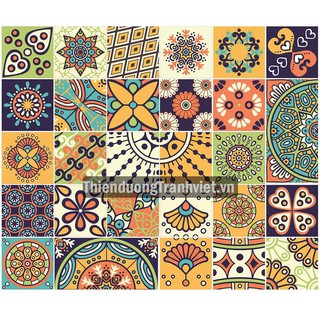 Decal gạch bông set 32 ô kích thước 20*20 ,tặng thêm 8 ô khi mua 2 set,100% ảnh thật