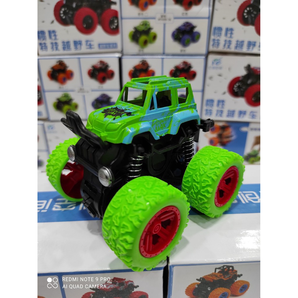 Xe Địa Hình Monter Nhào Lộn Xoay 360 Độ Có Giảm Xốc Chạy Bánh Đà Vui Nhộn Cho Bé