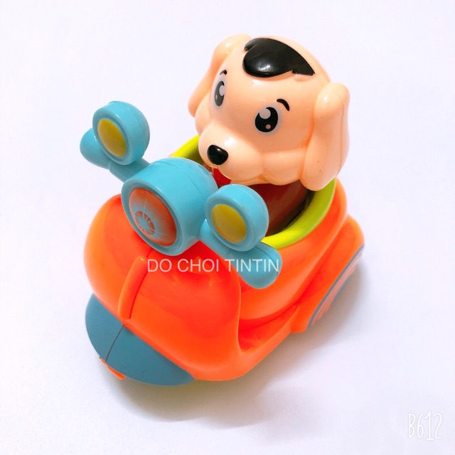 Đồ chơi xe chạy đà, xoay đầu hình thú siêu dễ thương
