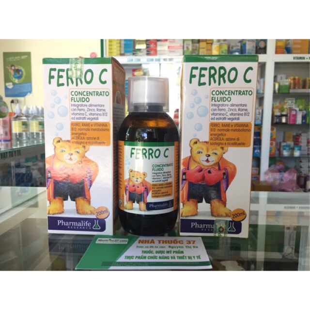 Fitobimbi Ferro C 200ml - Bổ sung sắt và kẽm Ferro C cho bé, Nhập khẩu nguyên hộp từ Italy