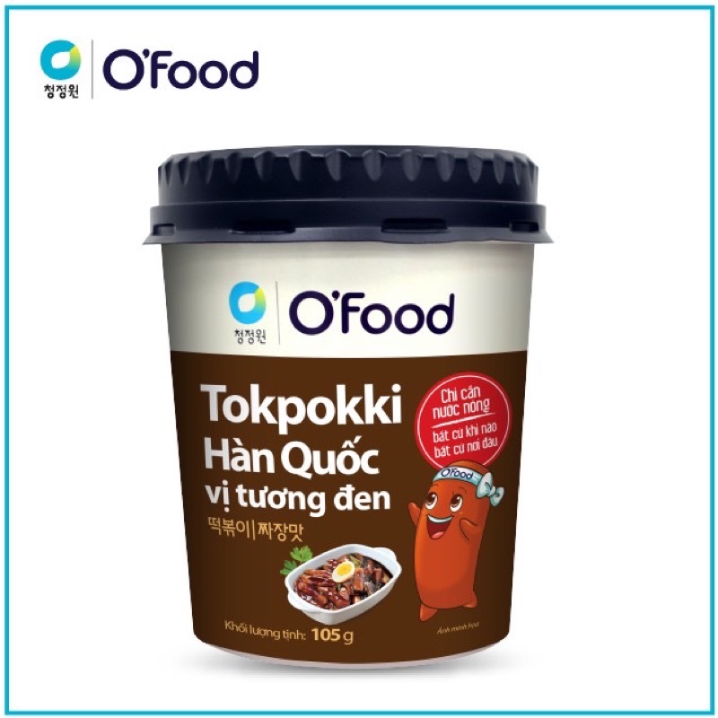 Tokpokki Hàn Quốc O'food hộp ăn liền Siêu Hot 105g