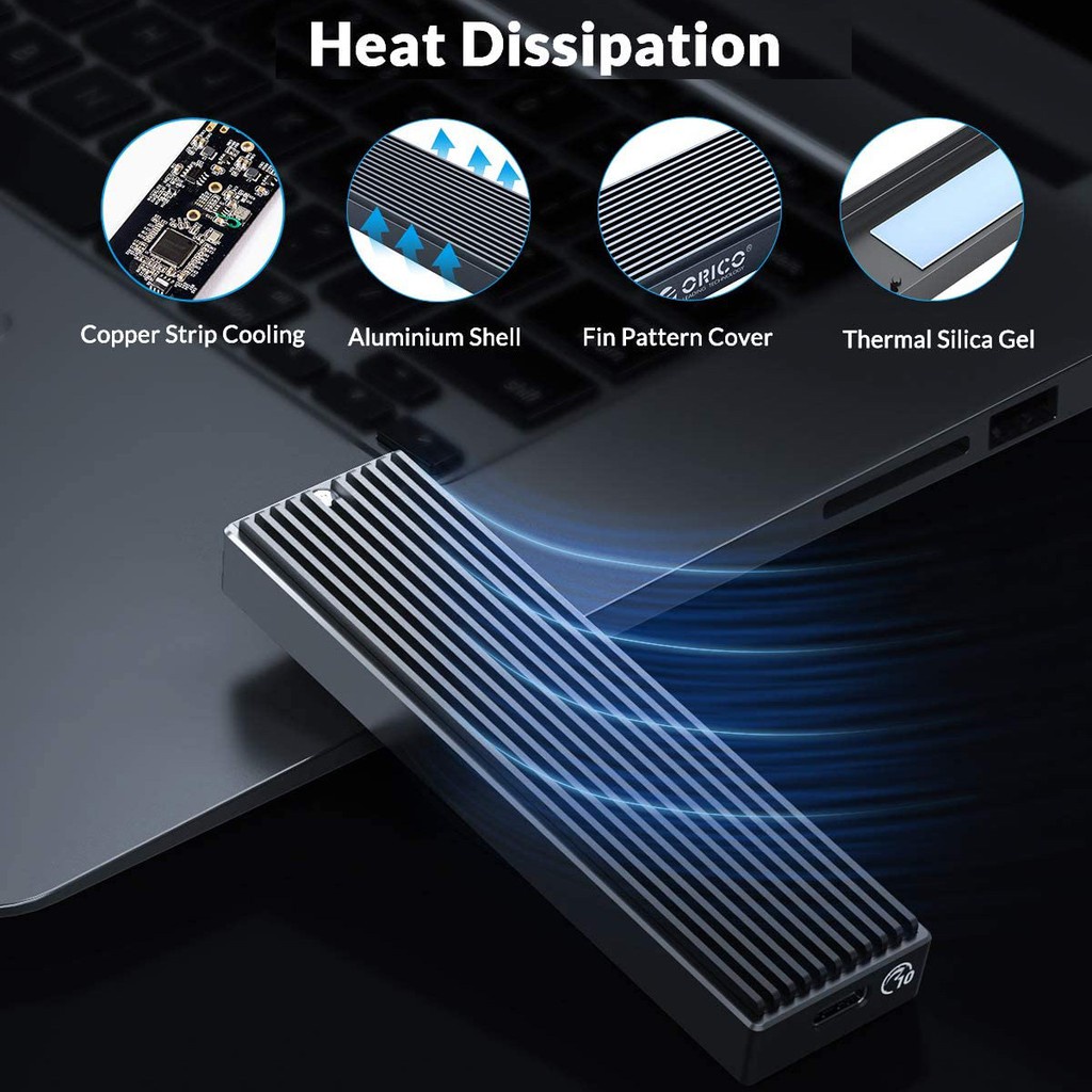 Vỏ Ổ Cứng ORICO M.2 NVME USB C Gen2 10Gbps PCIe SSD M2 SATA NGFF 5Gbps SSD