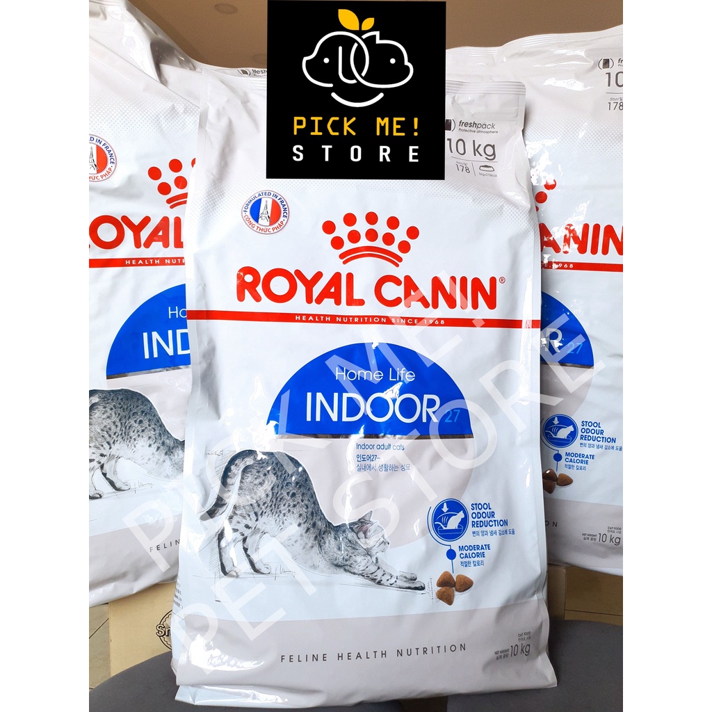 [ CHÍNH HÃNG ] Hạt Royal Canin Indoor 27 Cho Mèo Trưởng Thành Nuôi Trong Nhà 10kg