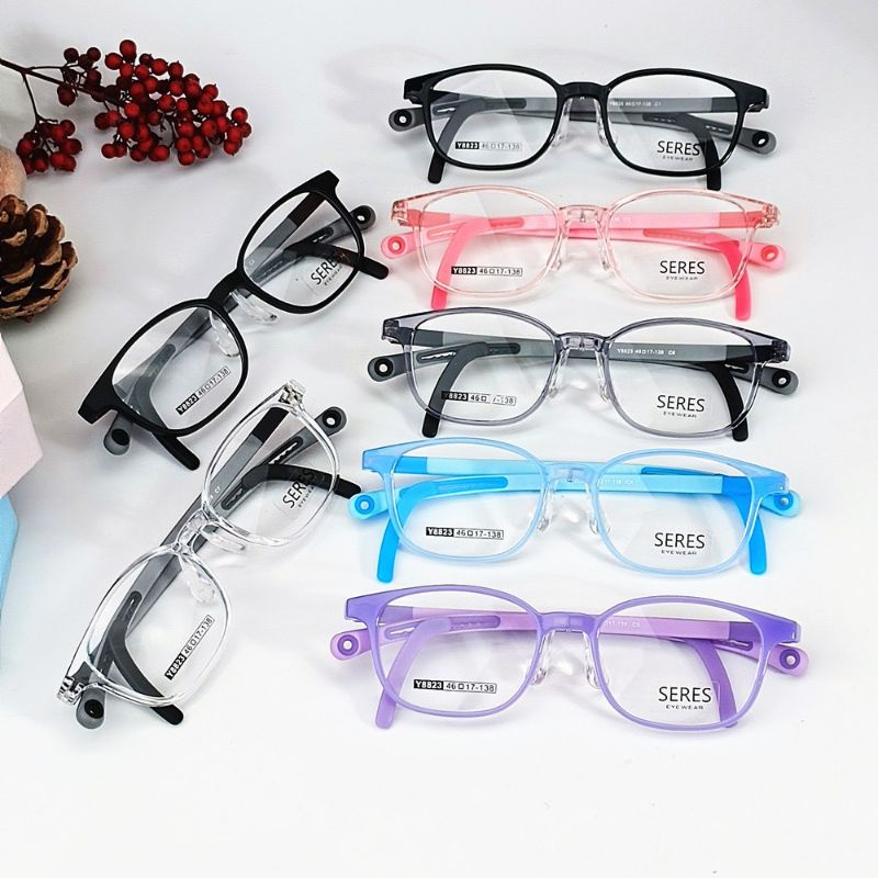 Gọng kính cận cho bé / trẻ em siêu dẻo, có cài tai chống tia UV, chống ánh sáng xanh