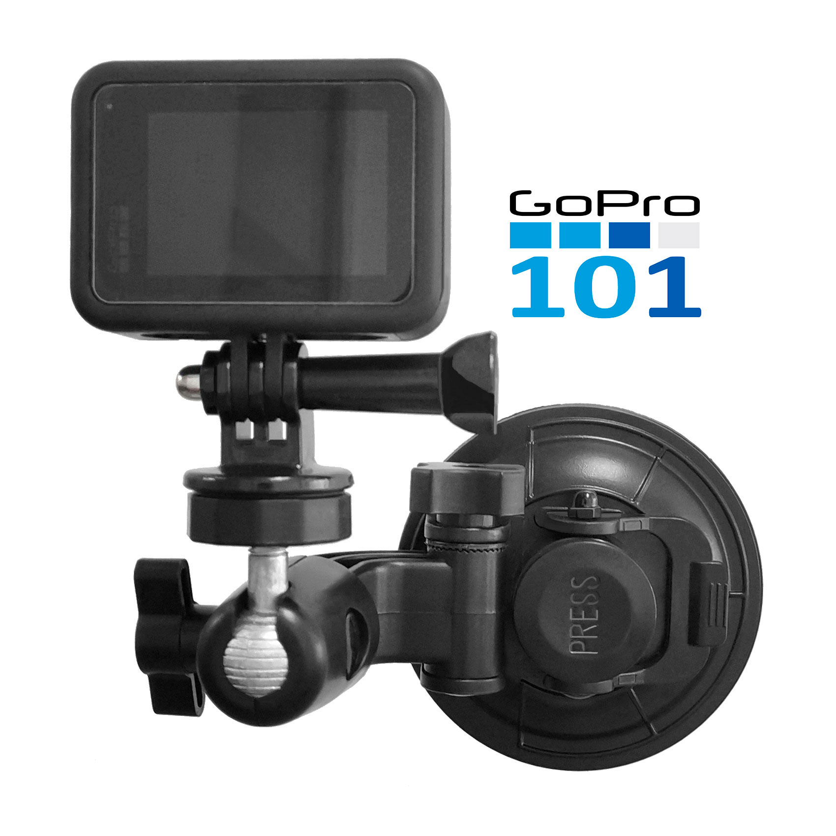 Đế Hít Kính Size Đại cho GoPro, Action cam - Chân Đế Gắn Kính ô tô Hút Chân Không - Gopro101