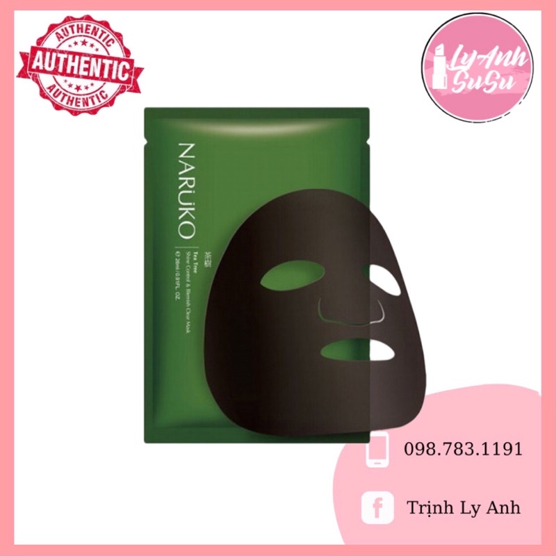 Mask mặt nạ Naruko tràm trà kiểm soát dầu và mụn  26ml/miếng