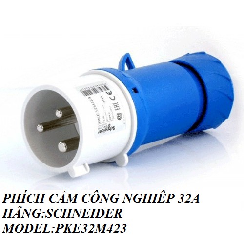 Ổ CẮM CÔNG NGHIÊP, PHÍCH CẮM 32A SCHNEIDER MODEL:PKE32M423,PKF32M423