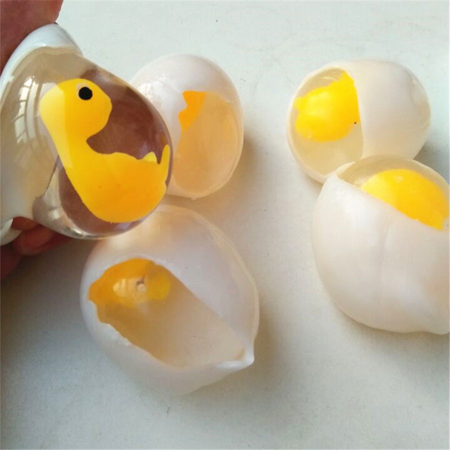 Gudetama squishy trứng bóp trút giận 2 lớp khủng long