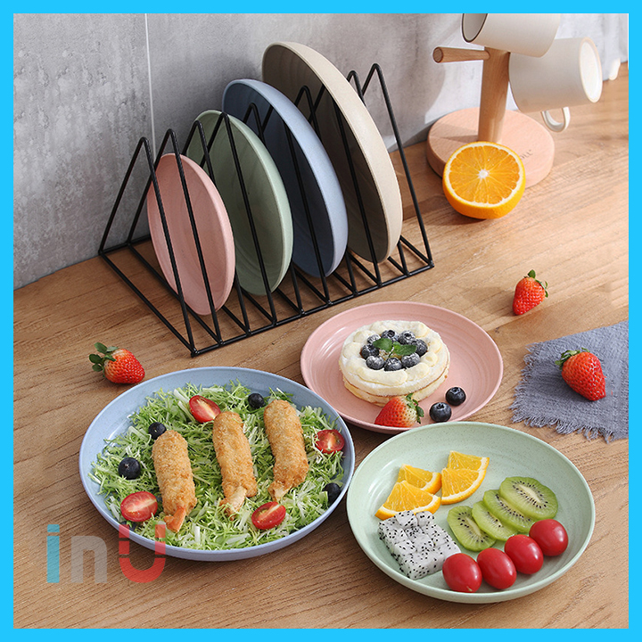 HCM - Đĩa lúa mì tròn 17.5cm để đồ ăn, salad, cơm sushi