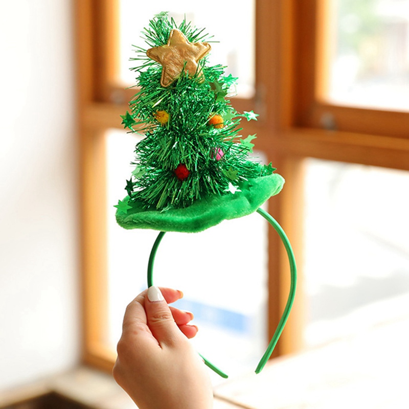 Cài tóc kiểu cây thông Giáng sinh thời trang