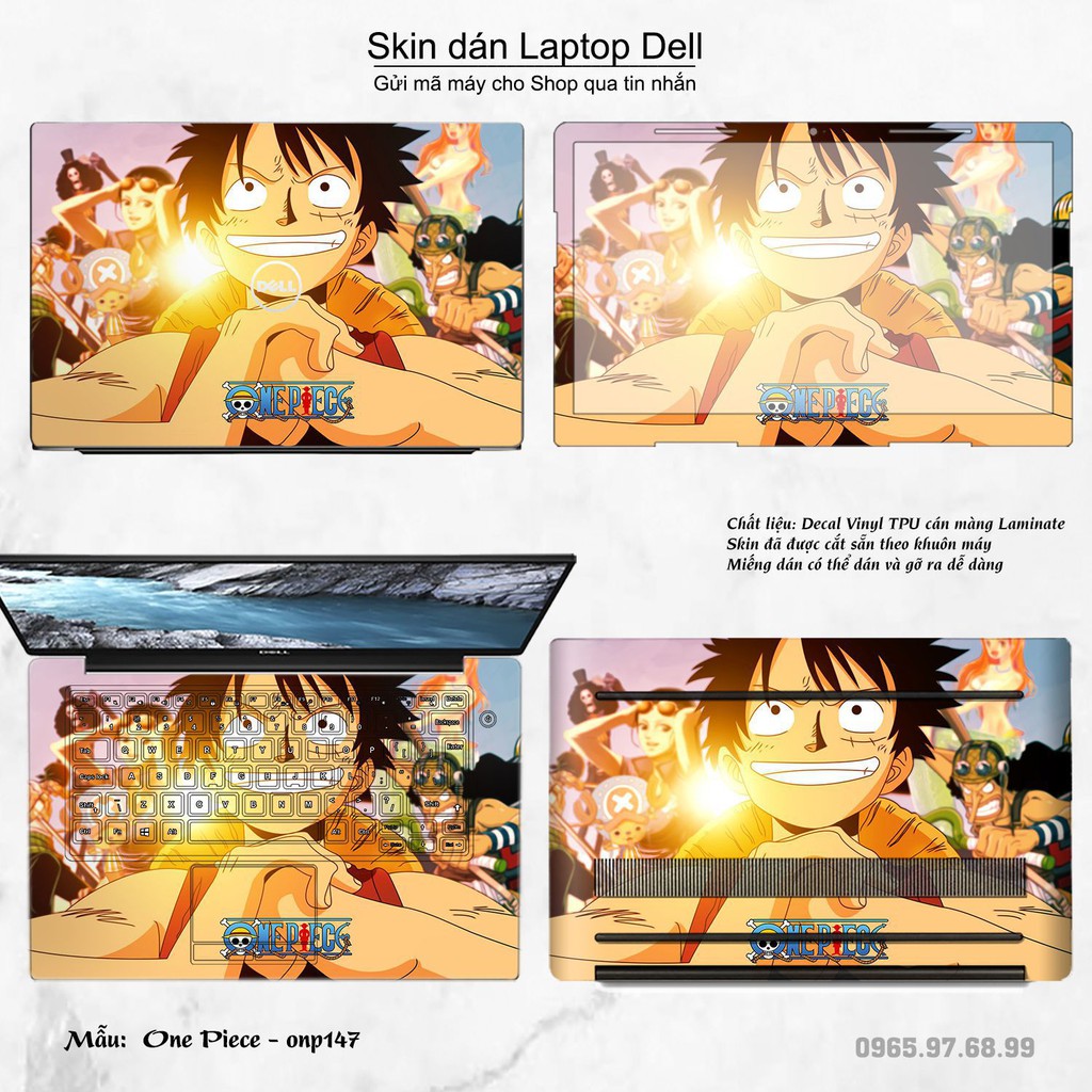 Skin dán Laptop Dell in hình One Piece bộ 18 (inbox mã máy cho Shop)