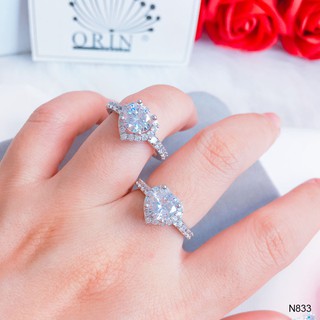 Nhẫn bạc nữ trái tim bền màu cao cấp Orin N833