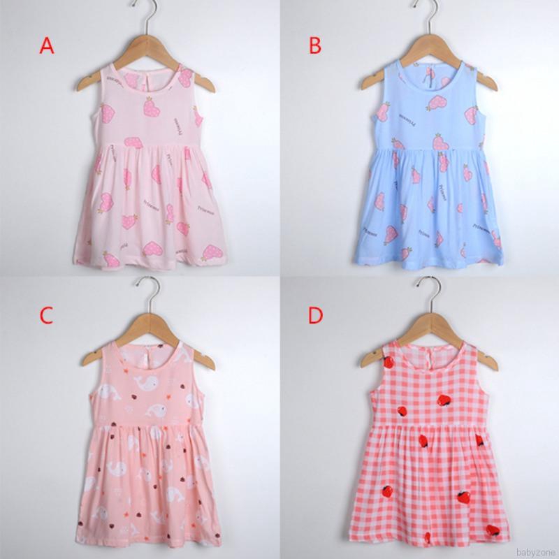 Đầm Công Chúa Vải Cotton Cho Bé Gái