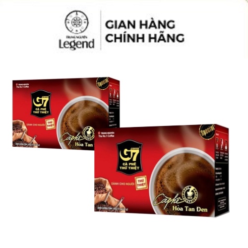 [Cà Phê G7] Combo 2 Hộp Cà Phê Hòa Tan Đen - Hộp 15 Gói 2gr - Trung Nguyên Legend