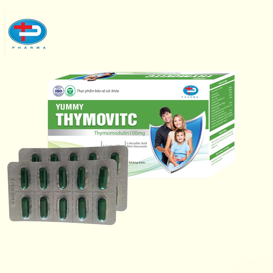 Viên Uống TÂM PHÚC PHARMA Yummy Thymovitc Giúp Cải Thiện Các Chức Năng Của Cơ Thể