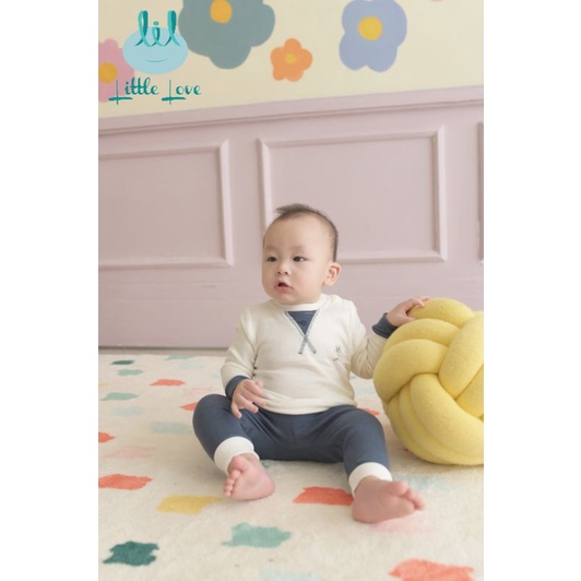Lil little love - Bộ dài tay len in hình, bộ nỉ lót lông cho bé đến 4y