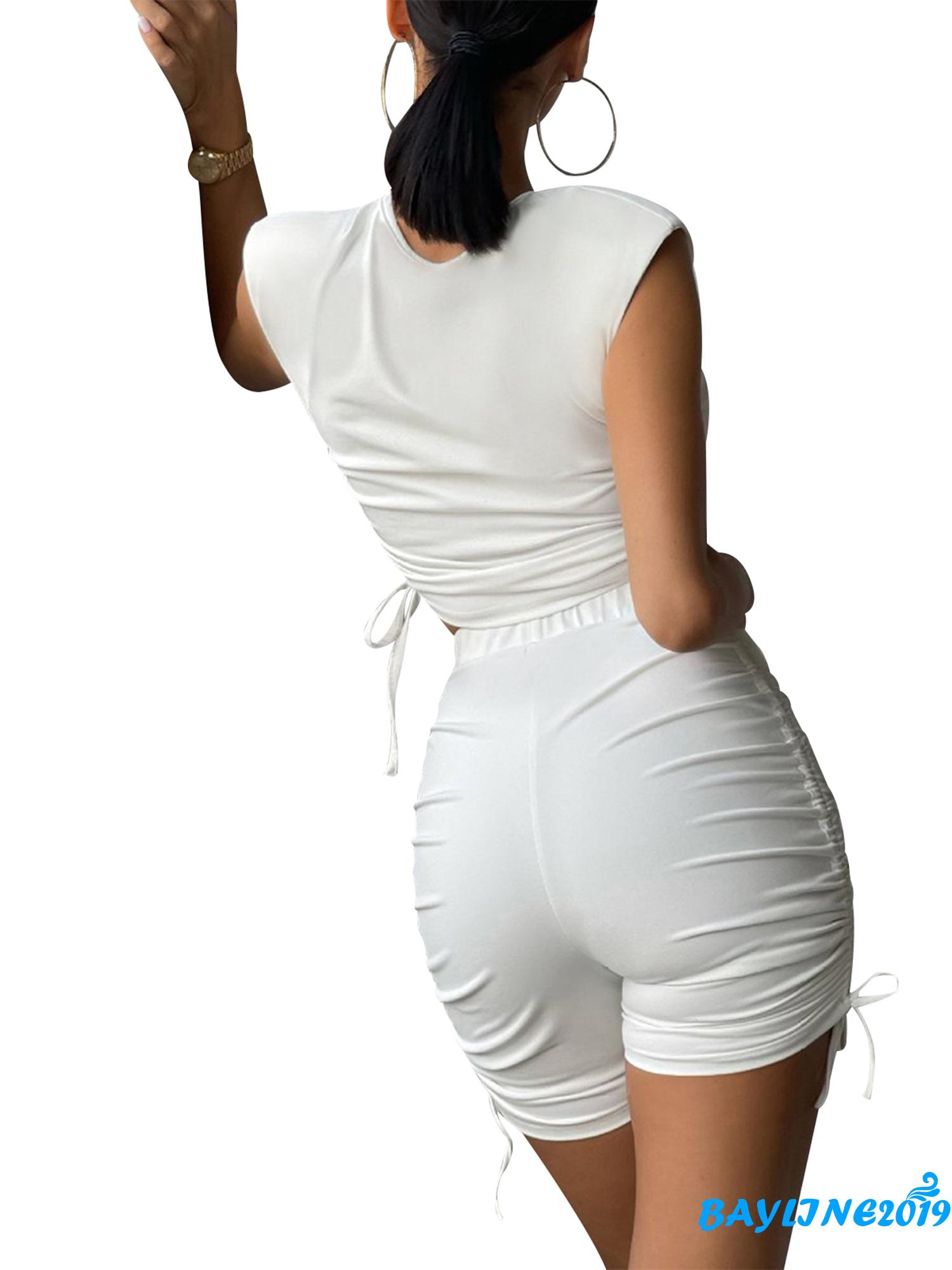 Áo Lửng Không Tay Và Quần Ngắn Thời Trang Quyến Rũ Cho Nữ | BigBuy360 - bigbuy360.vn