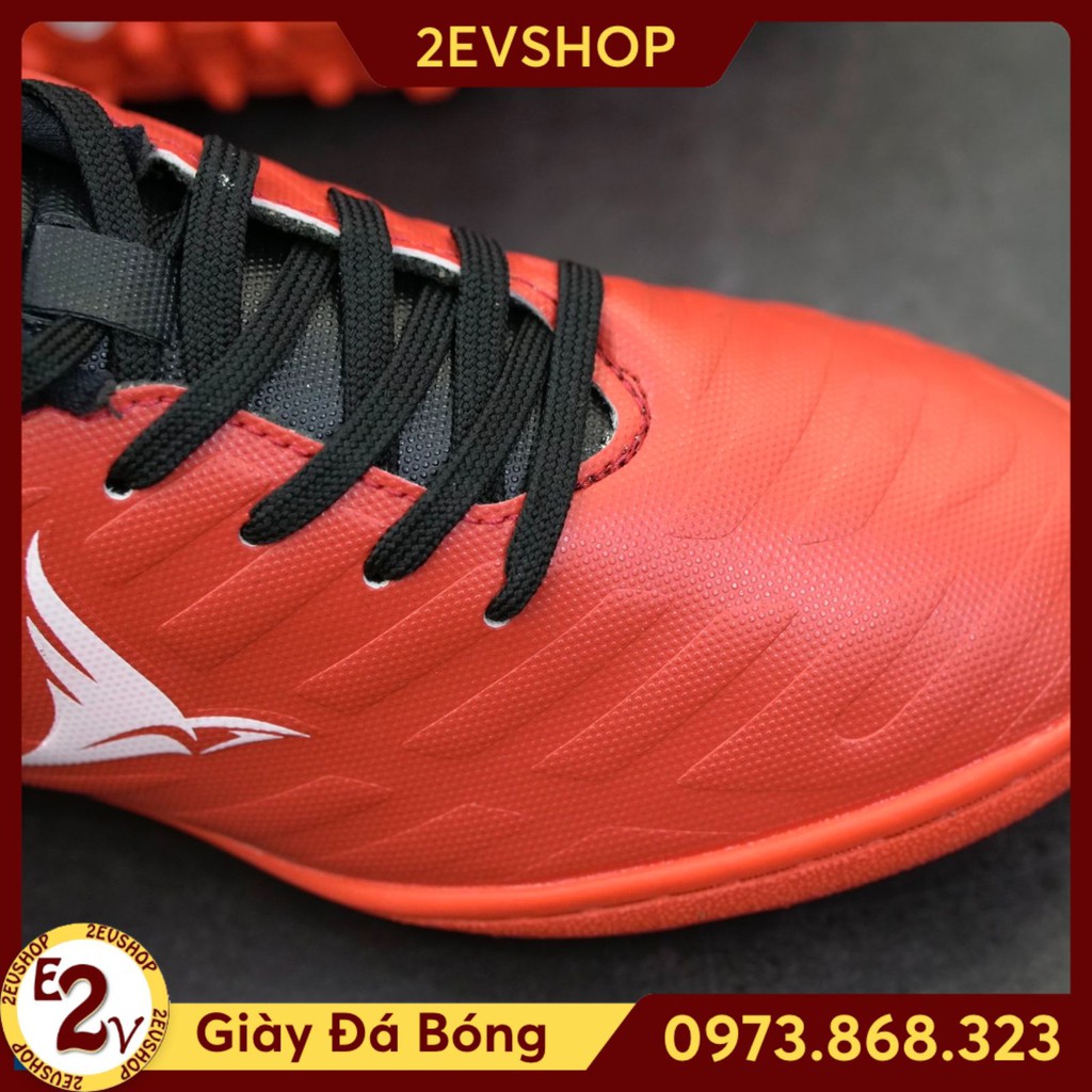 Giày đá bóng thể thao nam Mira Hùng Dũng 16 Đỏ đế mềm, giày đá banh cỏ nhân tạo cao cấp - 2EVSHOP