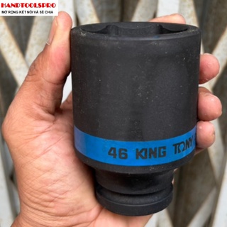 Đầu tuýp đen dài 3/4 inch lục giác 46mm kingtony 643546m