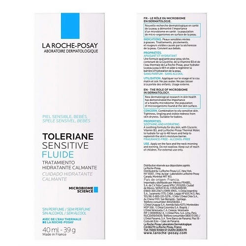 Sữa Dưỡng Làm Dịu Và Bảo Vệ Da Quá Nhạy Cảm La Roche-Posay Toleriane sensitive Fluide (40ml)