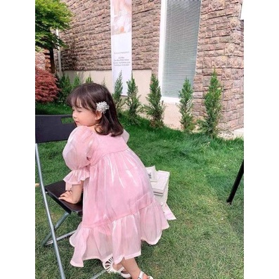 VT25 Size90-130 (9-27kg) Váy đầm bé gái (Đầm voan maxi) Thời trang trẻ Em Hàng Quảng Châu
