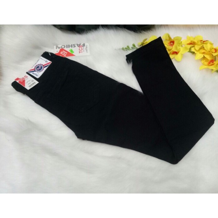 [Freeship] Quần jean màu đen trơn chất jean cotton co dãn MS20 thời trang năng động trẻ trung | BigBuy360 - bigbuy360.vn