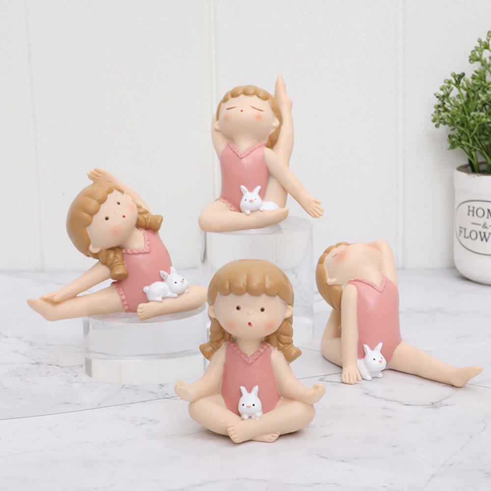 Chú Thỏ Tập Yoga Dễ Thương Trang Trí Nhà Cửa