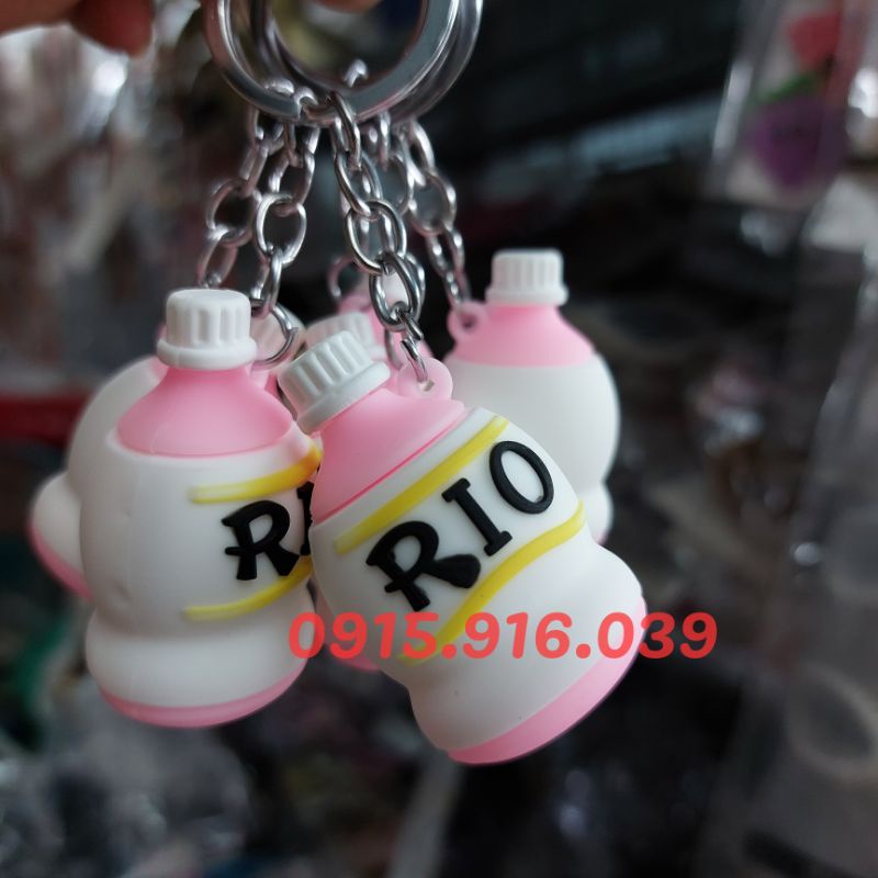Móc Khóa Hình Bình Nước, móc chìa khóa cao su mềm