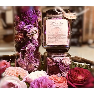 Trà hoa hồng Organic cao cấp Nguyên Bông sấy khô  DuFarm.